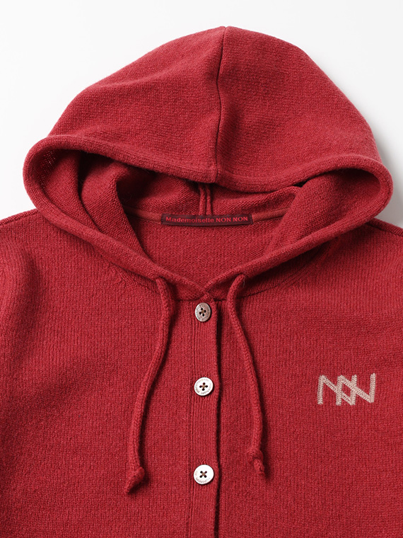 タスマニアウール天竺 フード付きニットパーカー