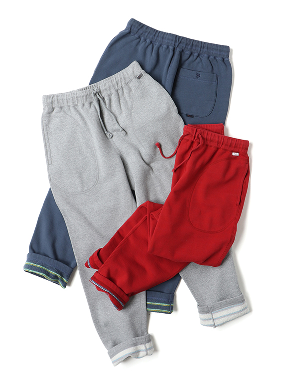 裏起毛ボーダー スウェットパンツ