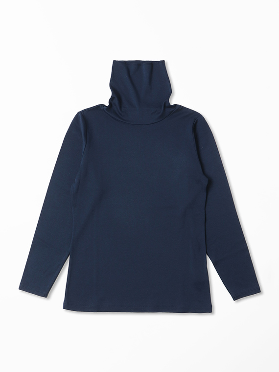 ハーフ ミラノリブ タートルネック カットソー