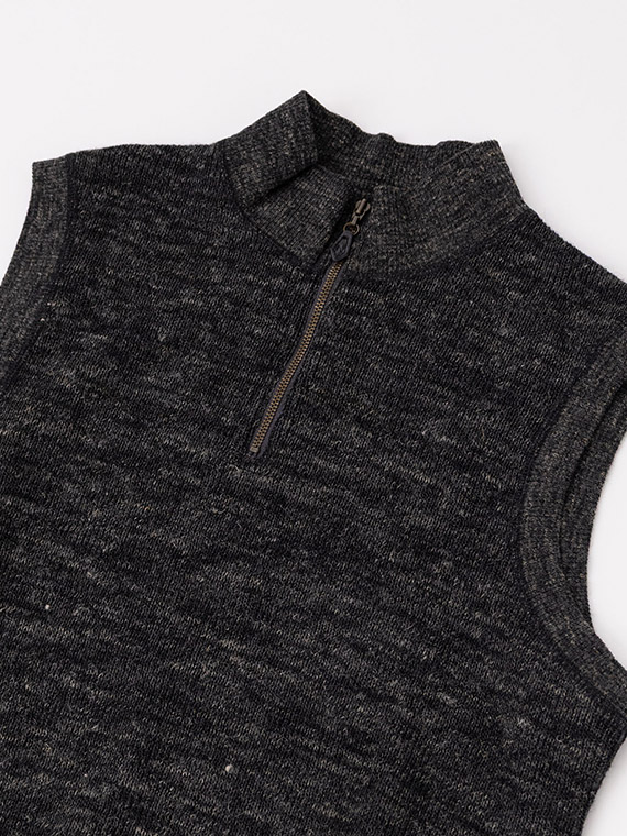 【SALE】クォーターゲージWニット接結 ハイネックベスト