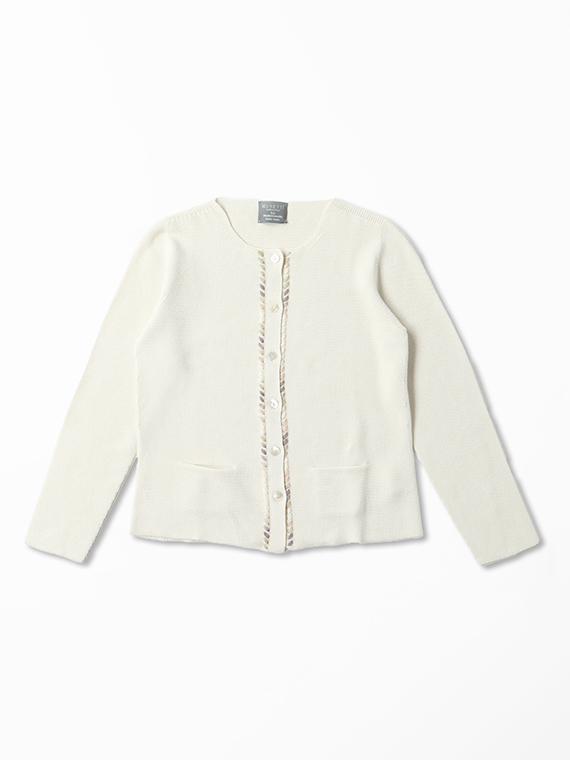 <MUSETTI>ムゼッティー ハンドステッチモチーフカーディガン