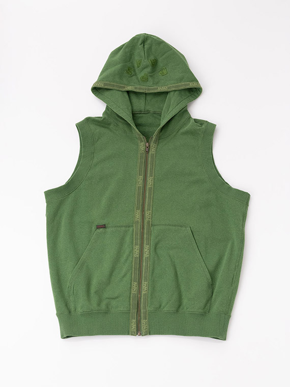 SALE】ストレッチ裏毛 フード付きベスト（MENアウター・ベスト・Papas