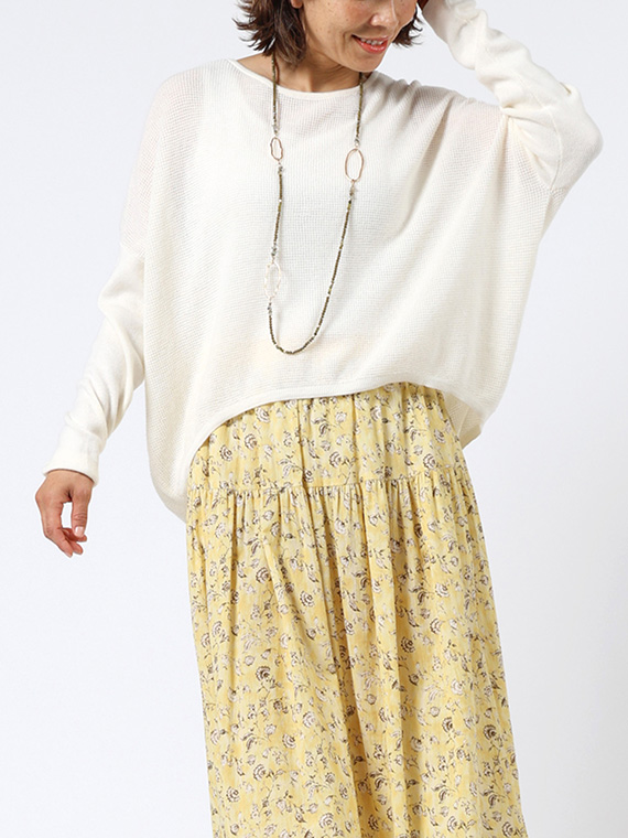 カシミア ブレント コットン セーター