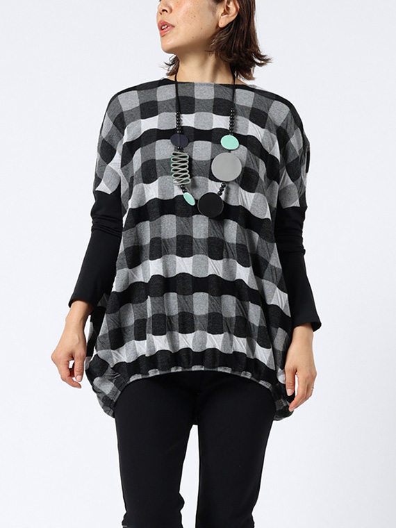 ギンガム ポケットジャガード プルオーバー